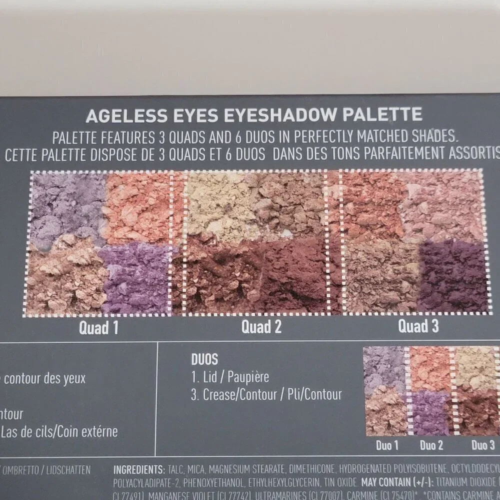 Mally Ageless Eyes Eyeshadow Palette New in Box 12 Colors